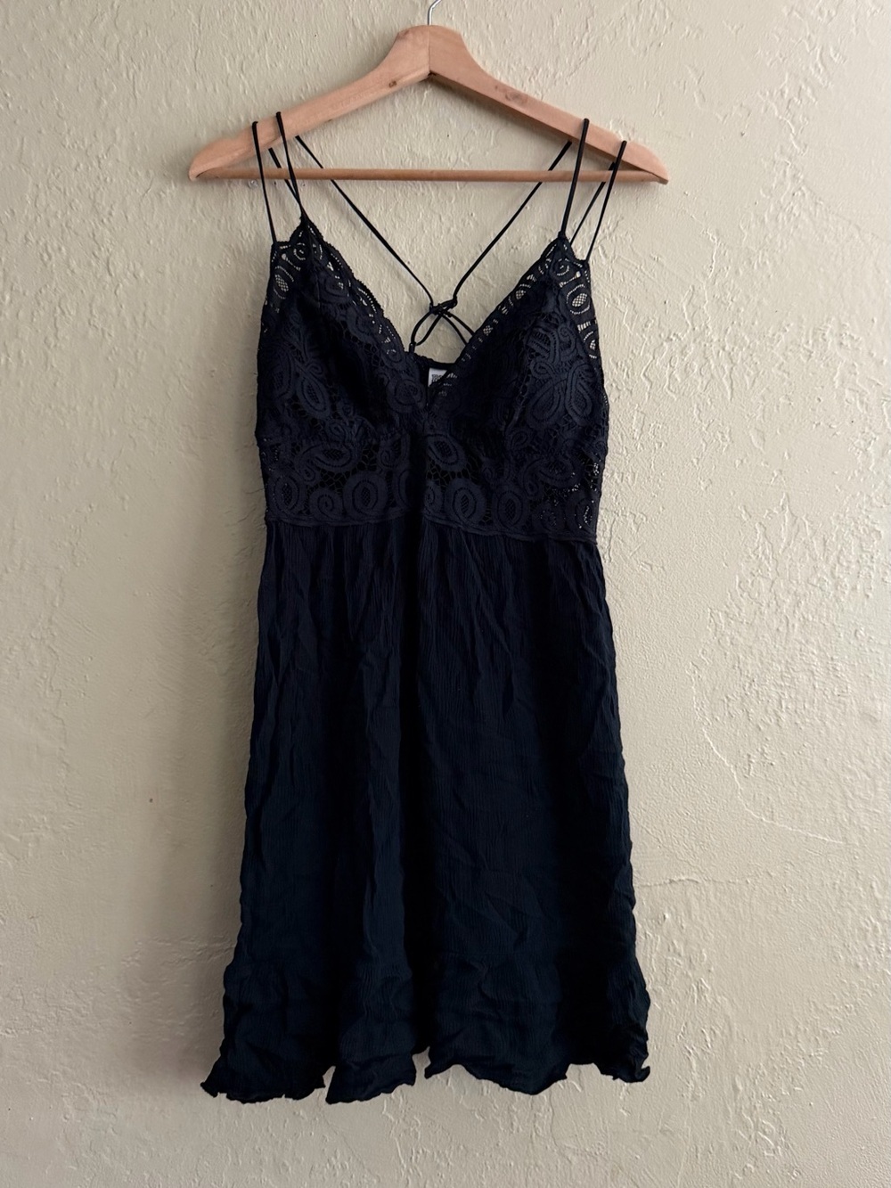PINK Victoria's Secret Black Lace Dress